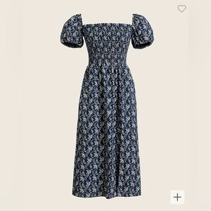 J.Crew Smocked Starry Swirl Dress